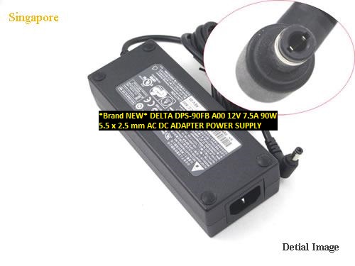*Brand NEW* DELTA 12V 7.5A DPS-90FB A00 90W 5.5 x 2.5 mm AC DC ADAPTER POWER SUPPLY - Click Image to Close